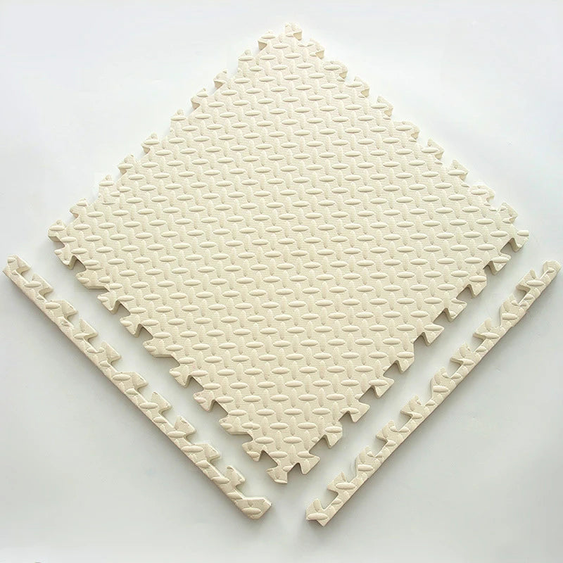 Soft Interlocking Puzzle Floor Tiles for Kids, Safe Crawling & Exercise Mat (30×30×1cm)